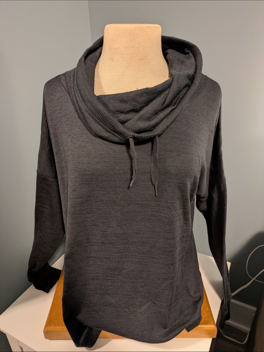 Gerry Charcoal Cowl Neck Pullover